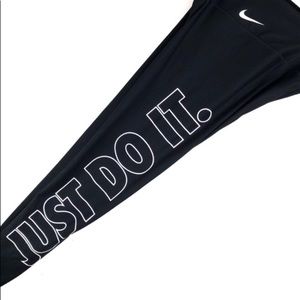 Nike Black and White Just Do It Logo Leggings sz M